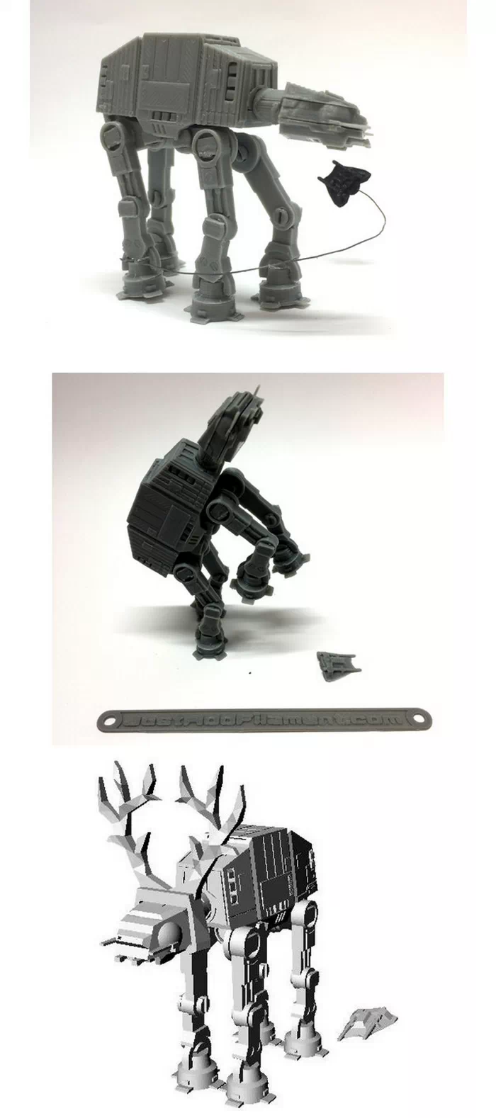 ATAT Kit Card - Christmas Ornament - Fully Articulated Puzzle