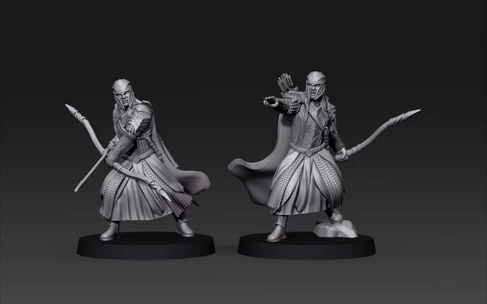 Armoured Wood Elves on foot - Bows