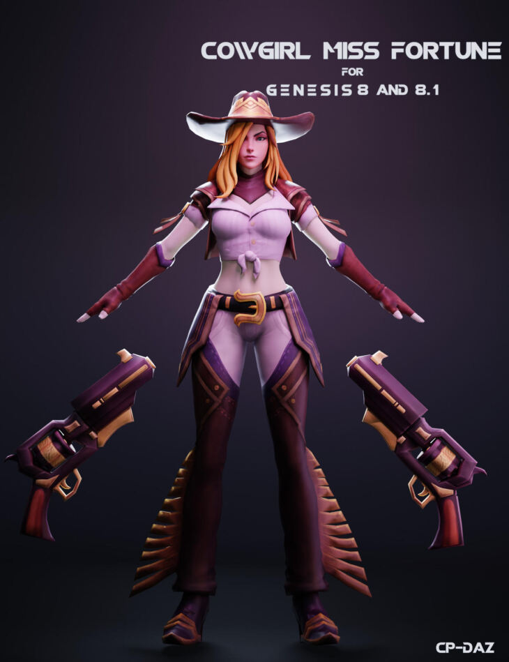 Cowgirl Miss Fortune For Genesis 8 And 8 1 Female Daz 3d And Poser