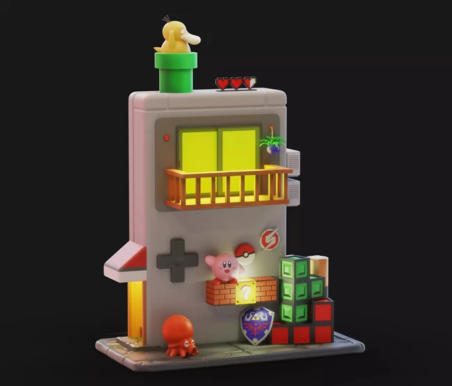 GameBoy House Diorama