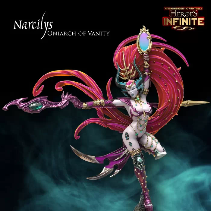 Heroes Infinite - Elves of Darkness and Demons of Lust - Narcilys, Oniarch of Vanity