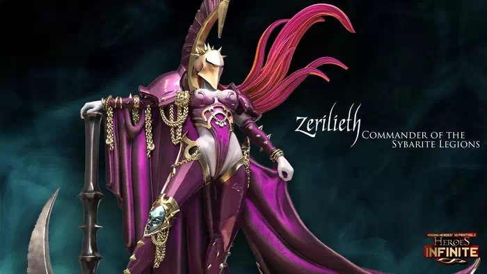 Heroes Infinite - Elves of Darkness and Demons of Lust - Zerilieth, Commander of the Sybarite Legions
