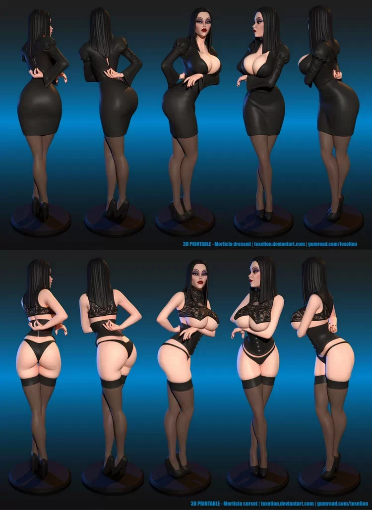 Morticia Addams full figure