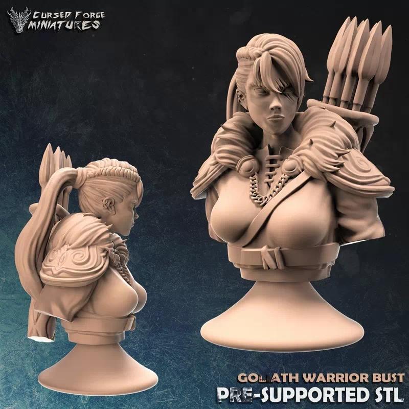 Cursed Forge - Goliath Warrior Bust Female