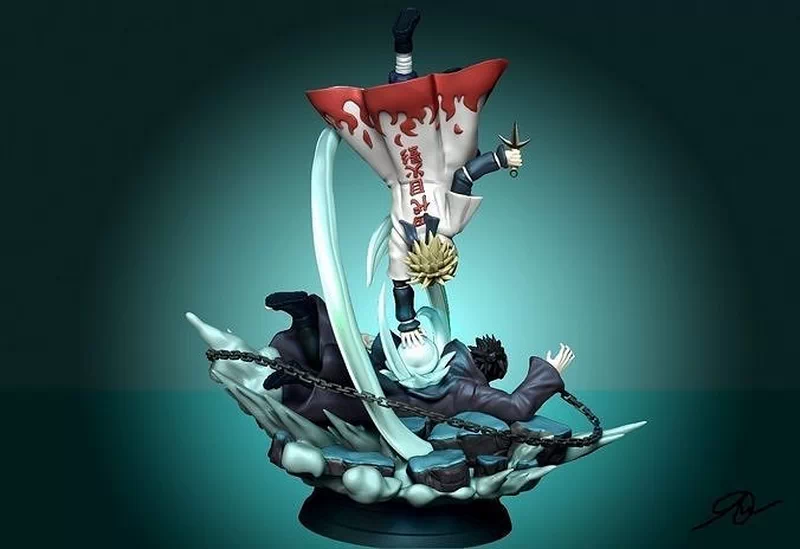 Minato vs Obito - Naruto