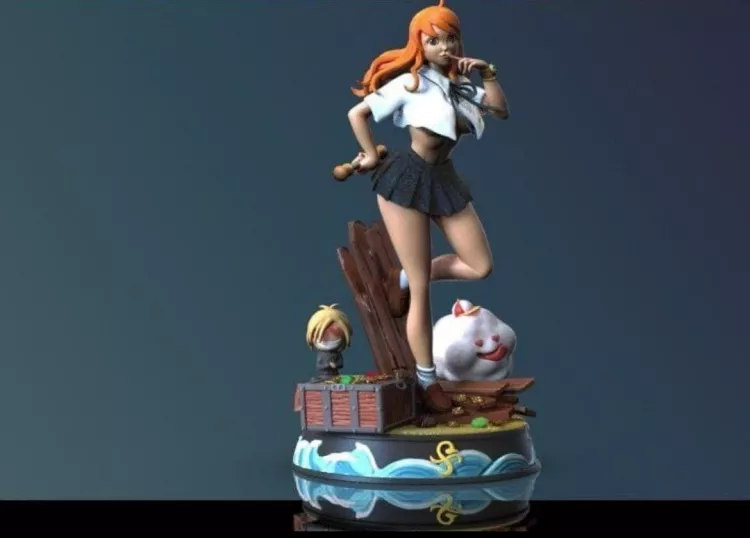 Nami and mini Sanji