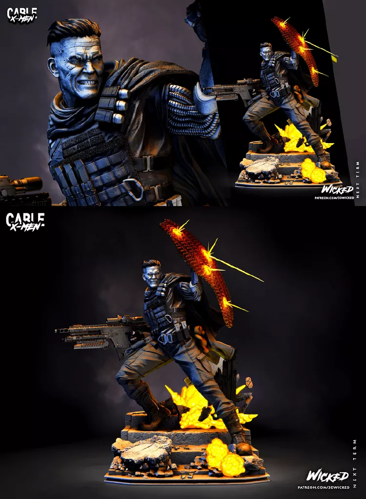 Marvel - Cable Sculpture