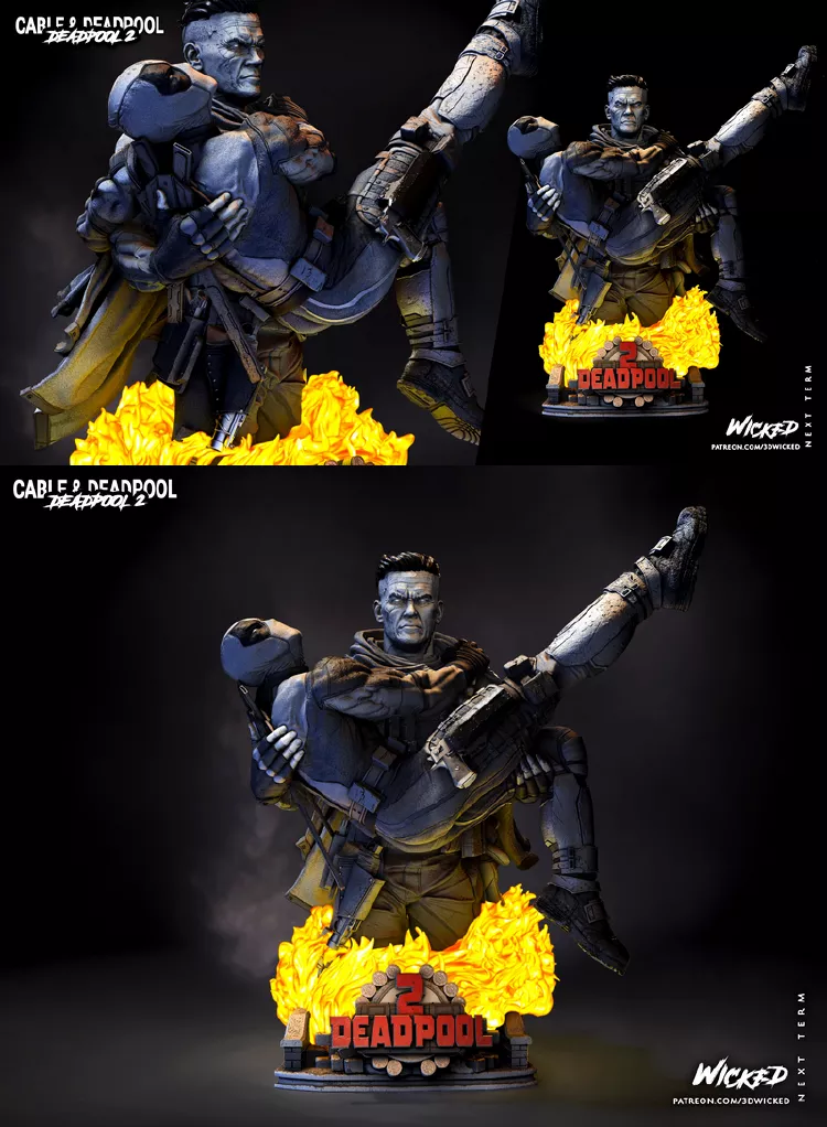 Marvel - Deadpool and Cable Bust