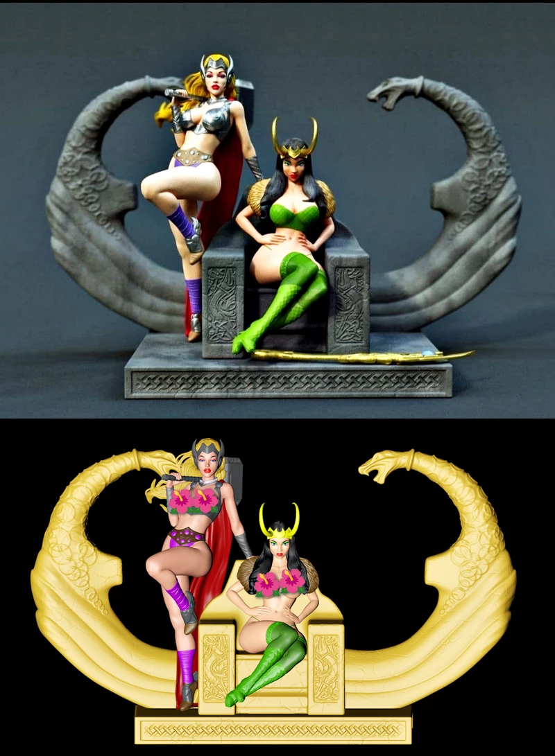 Lady Thor and Lady loki