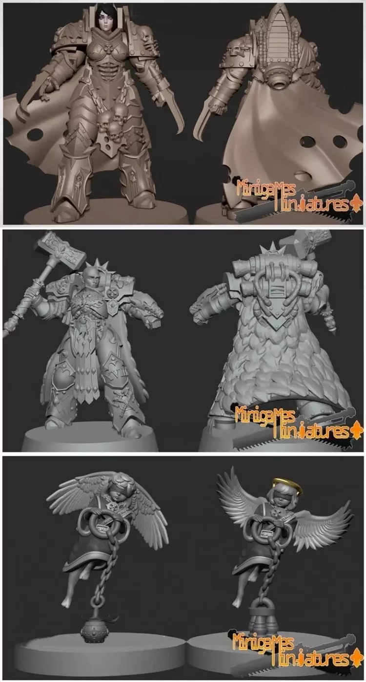 Curze Waifu Anime and Vulkan and Cherubs Anime Figurine