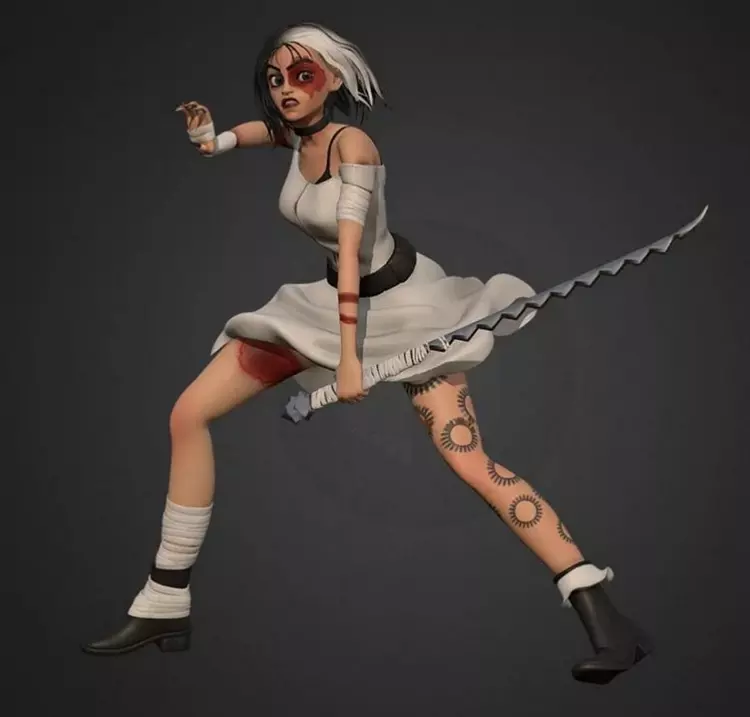 Warrior woman Figure