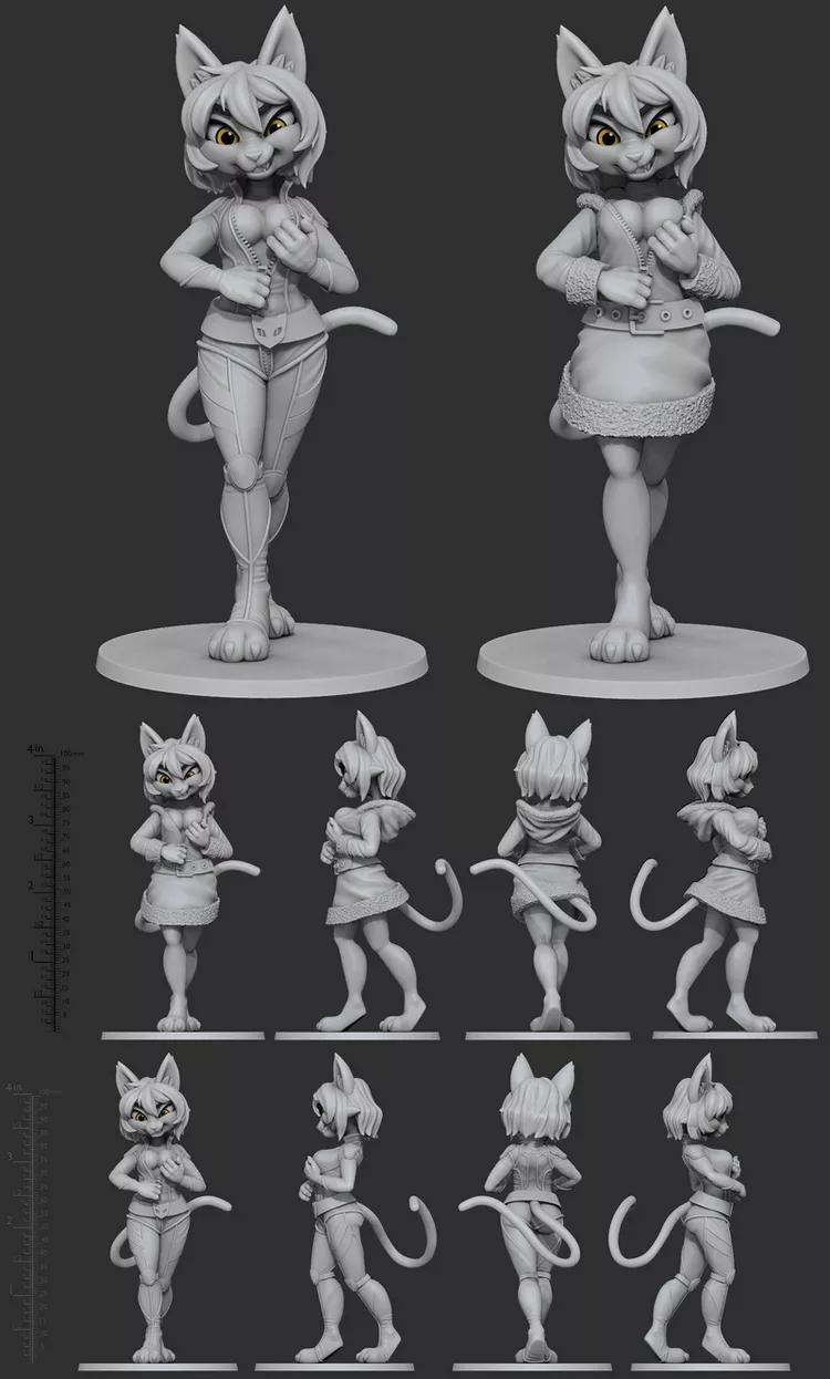 Catwoman and Cat in miss santa costume