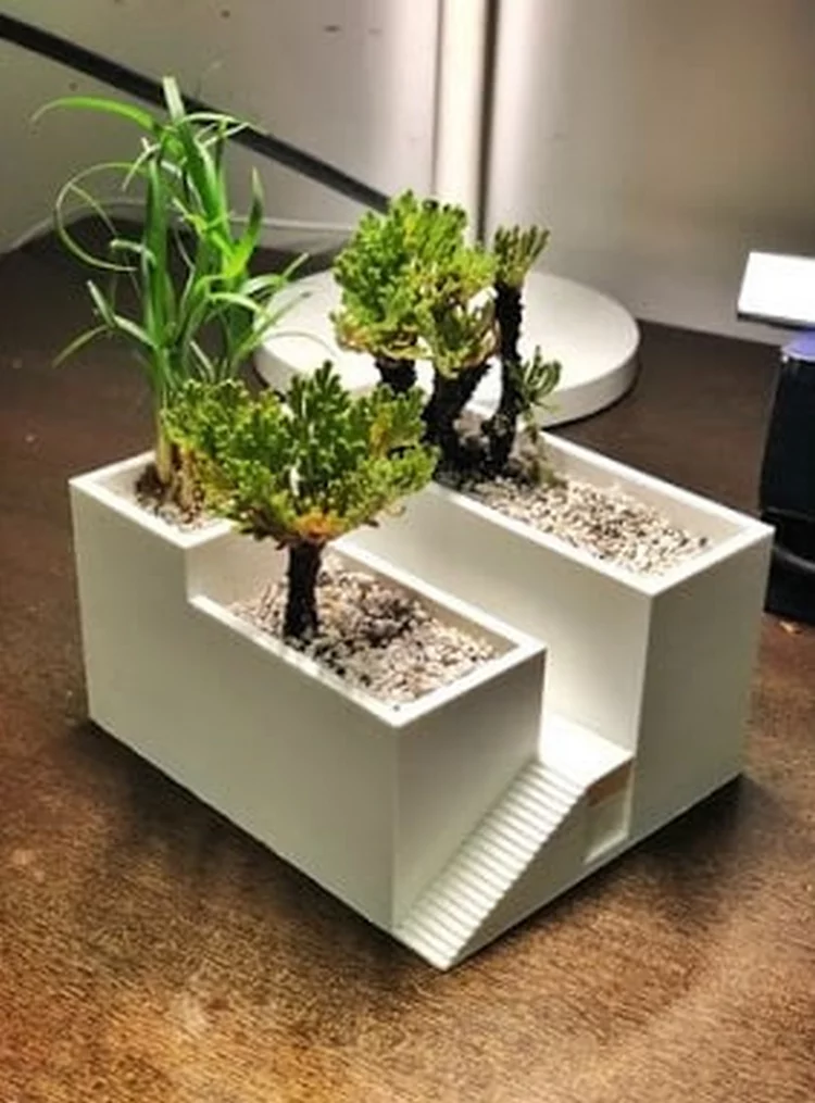 Flower pot with holes on the bottom