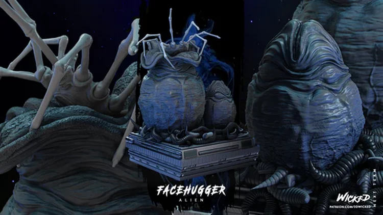 Facehugger Statue