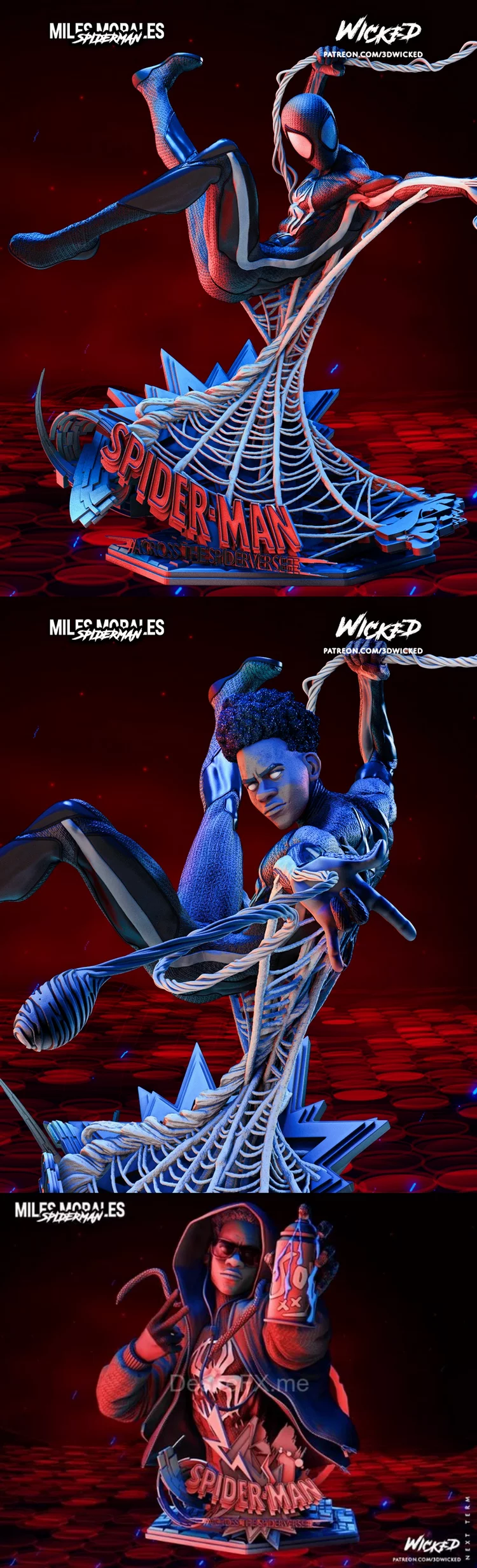 Miles Morales Sculpture and Bust