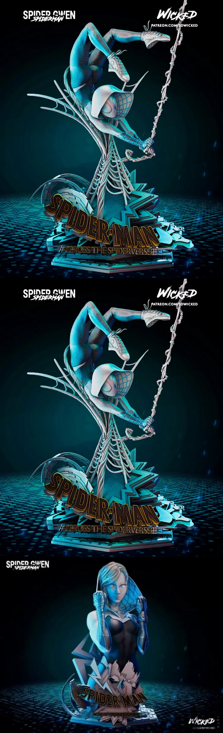 Spider Gwen Sculpture and Bust