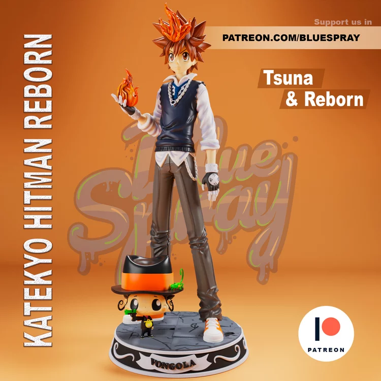 Tsuna Sawada and Reborn