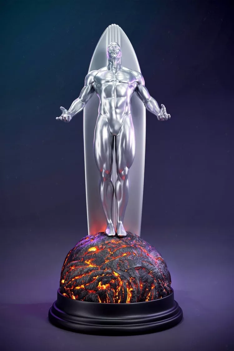 Silver Surfer on world burnt