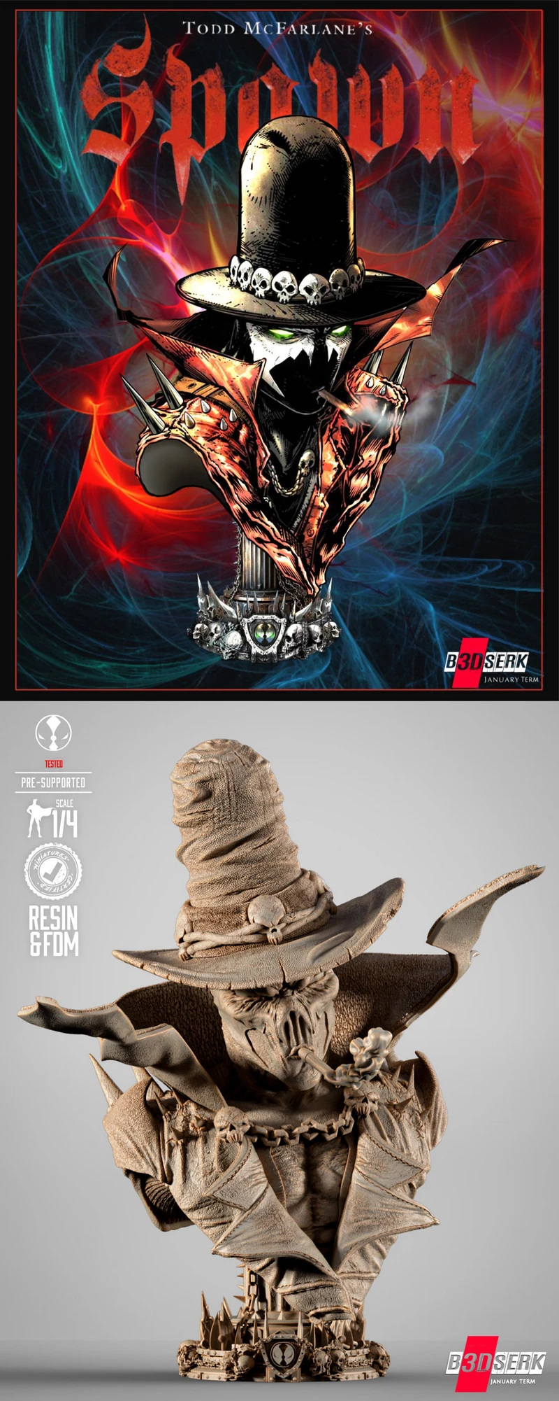 Gunslinger Spawn Portrait Bust