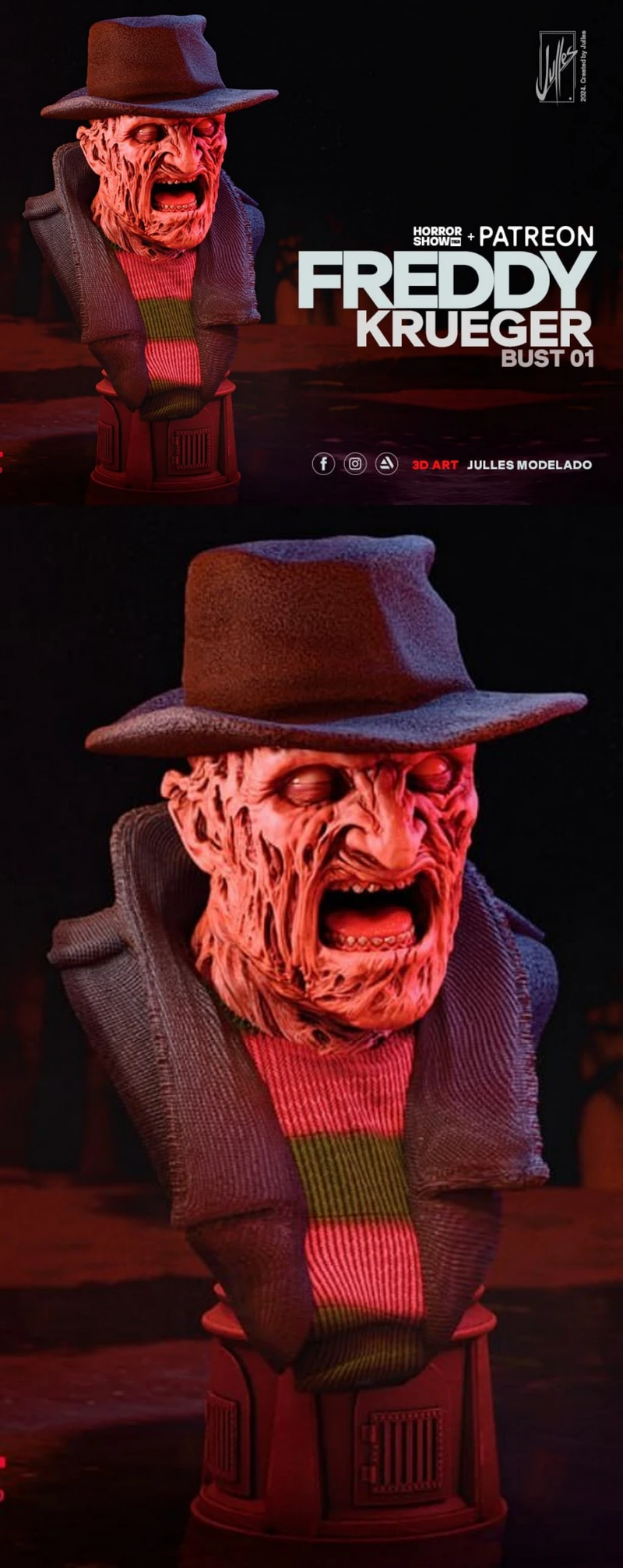 Freddy Krueger Bust