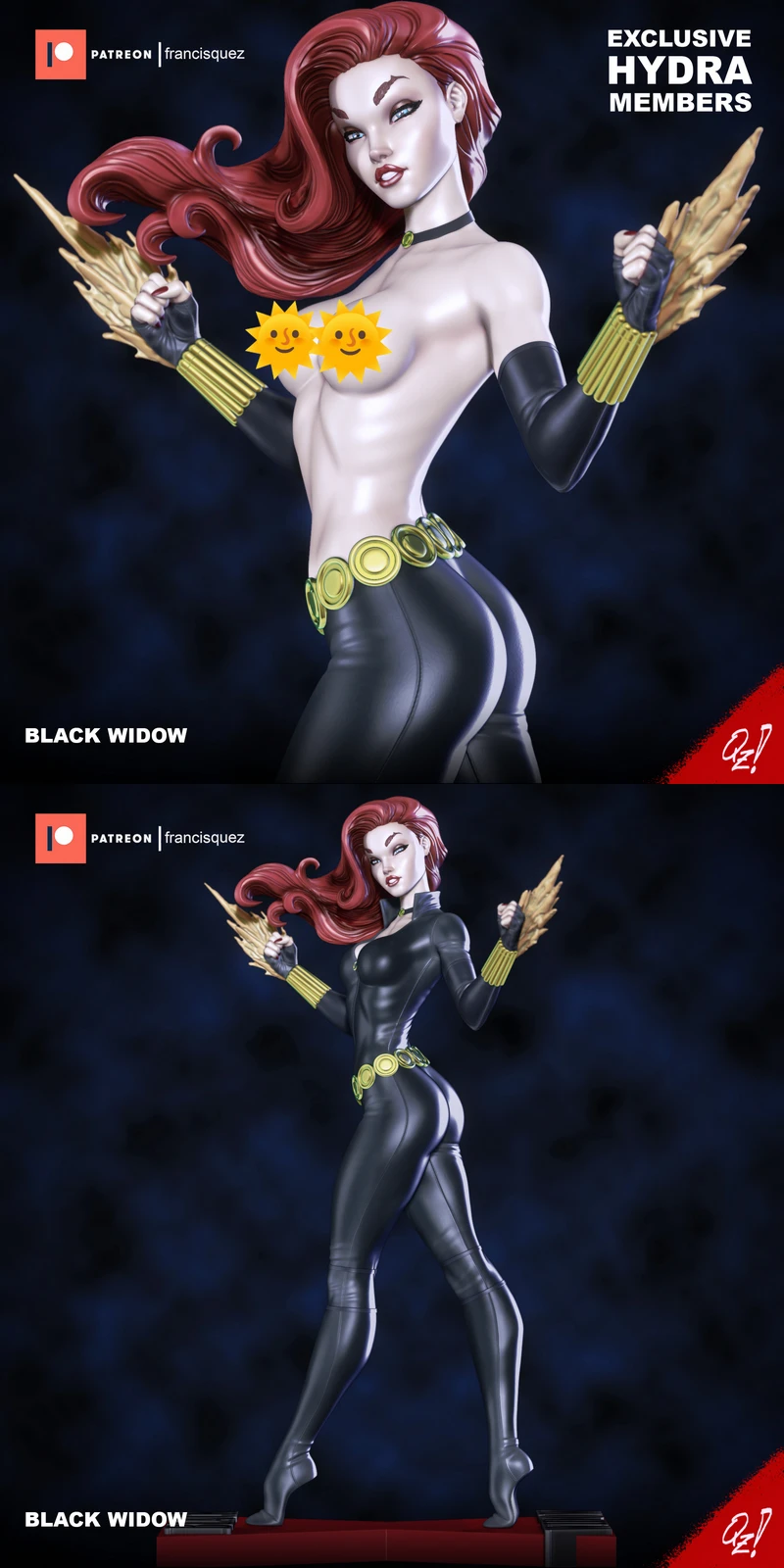 Black Widow – Marvel Superheroine STL Figure for 3D Printing