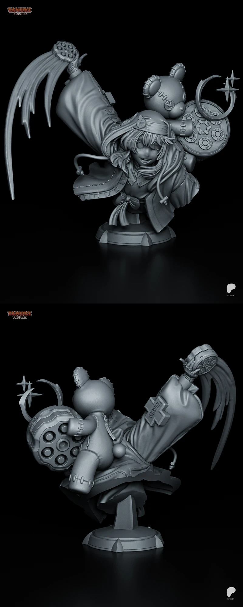 Bridget from Guilty Gear STL Bust Model