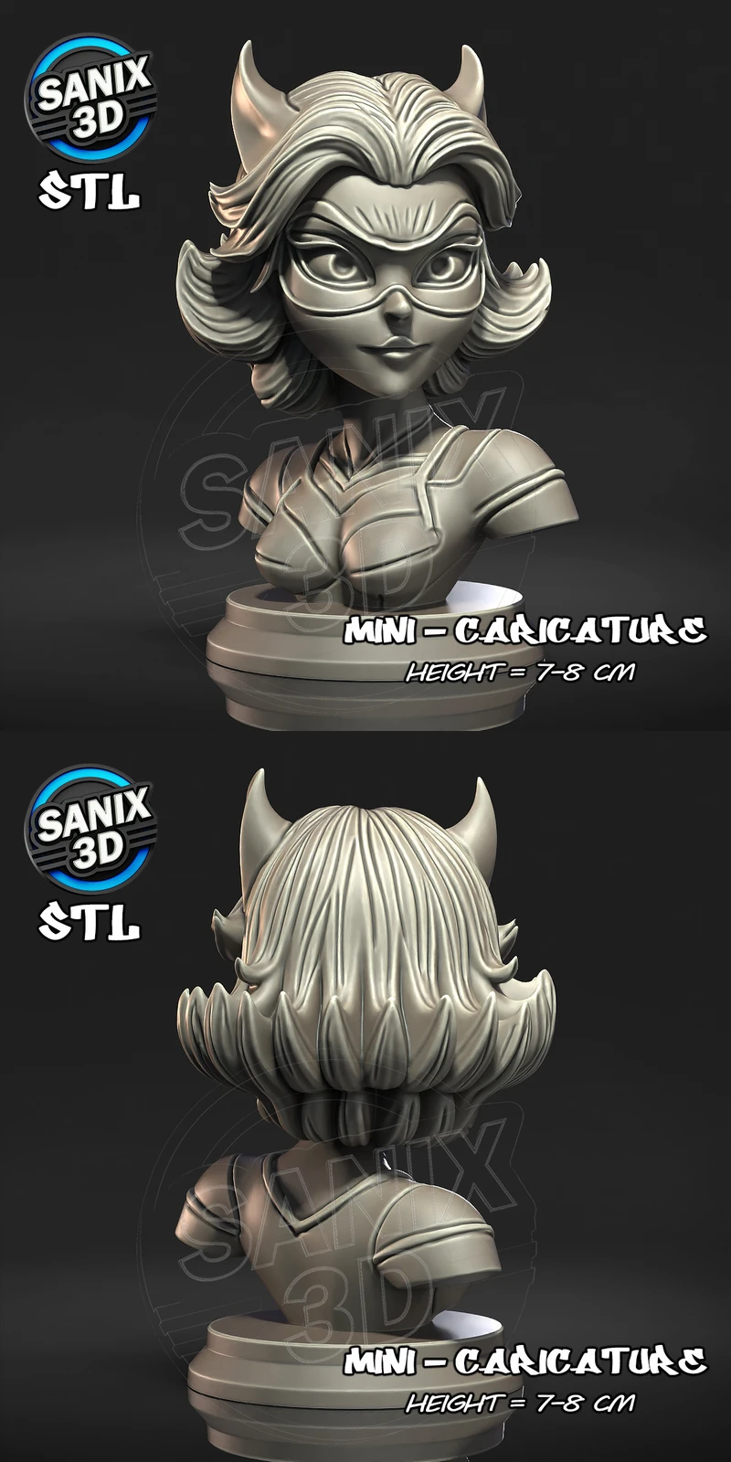 Catwoman 3D Printable Bust STL File