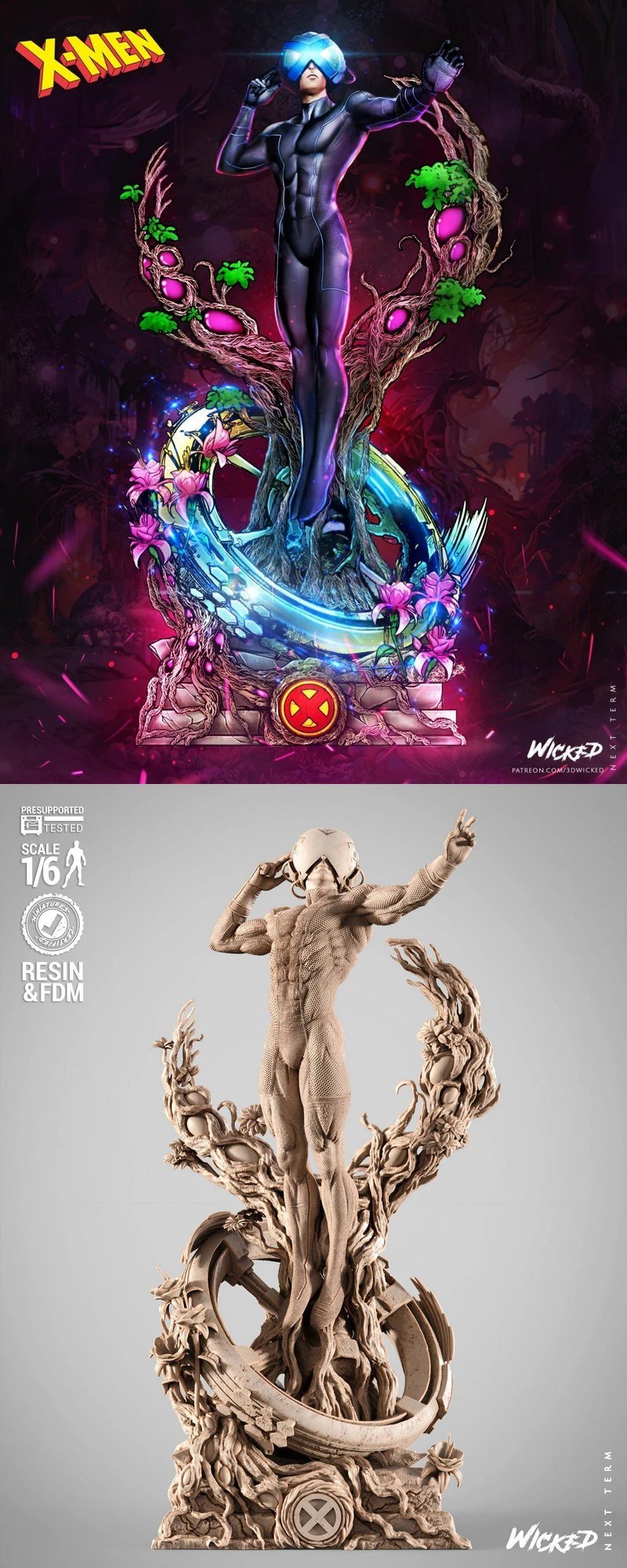 Professor X Helmet Sculpture STL File for 3D Printer