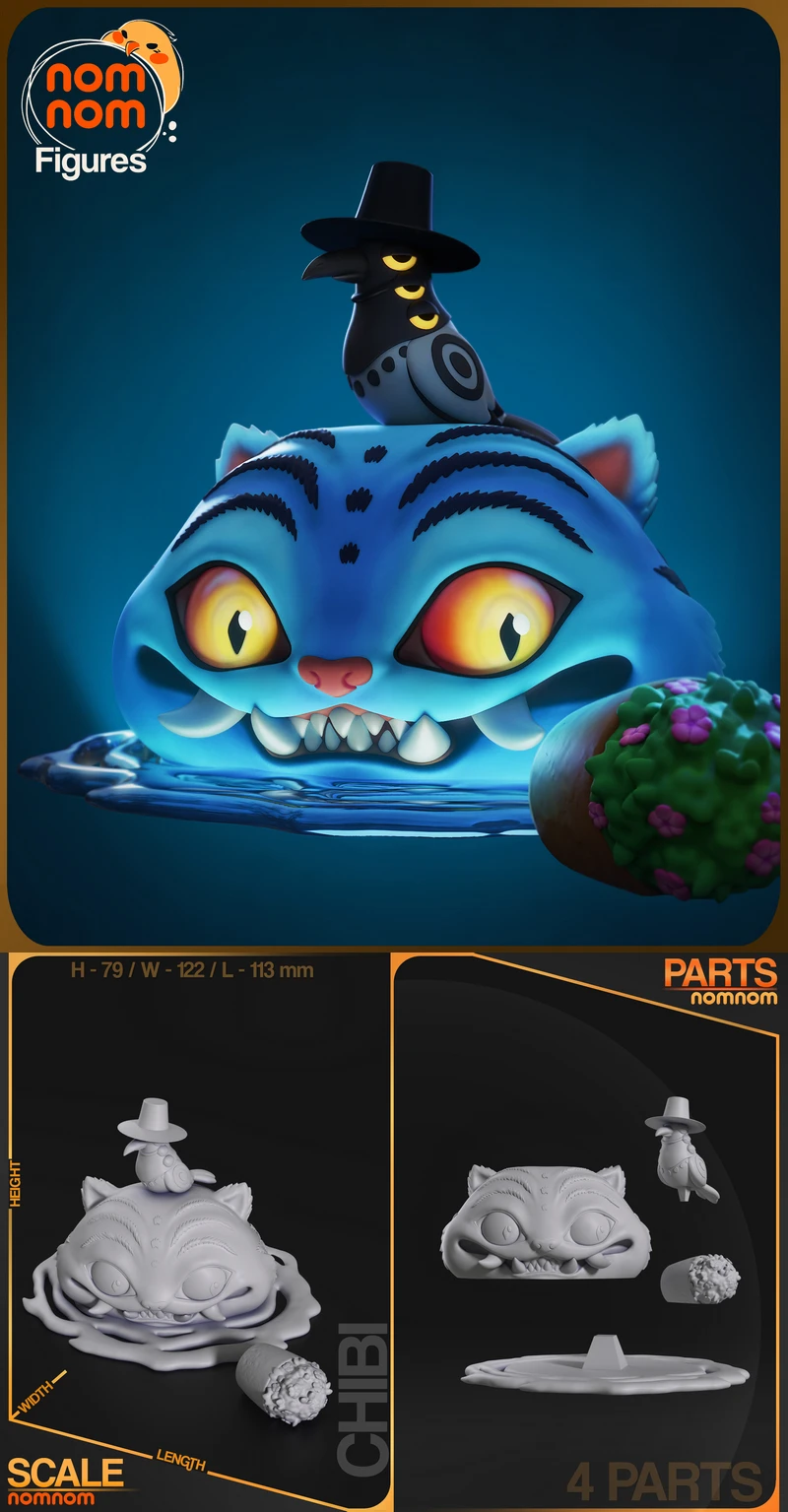 Chibi Tiger Demon Hunter STL File for 3D Printing