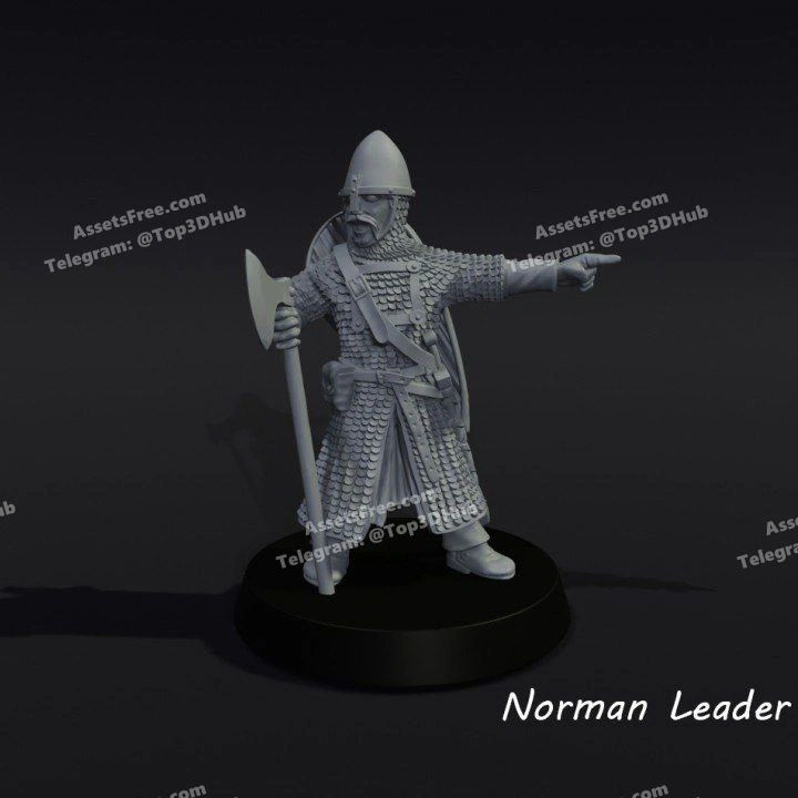 Norman armoured commander with axe