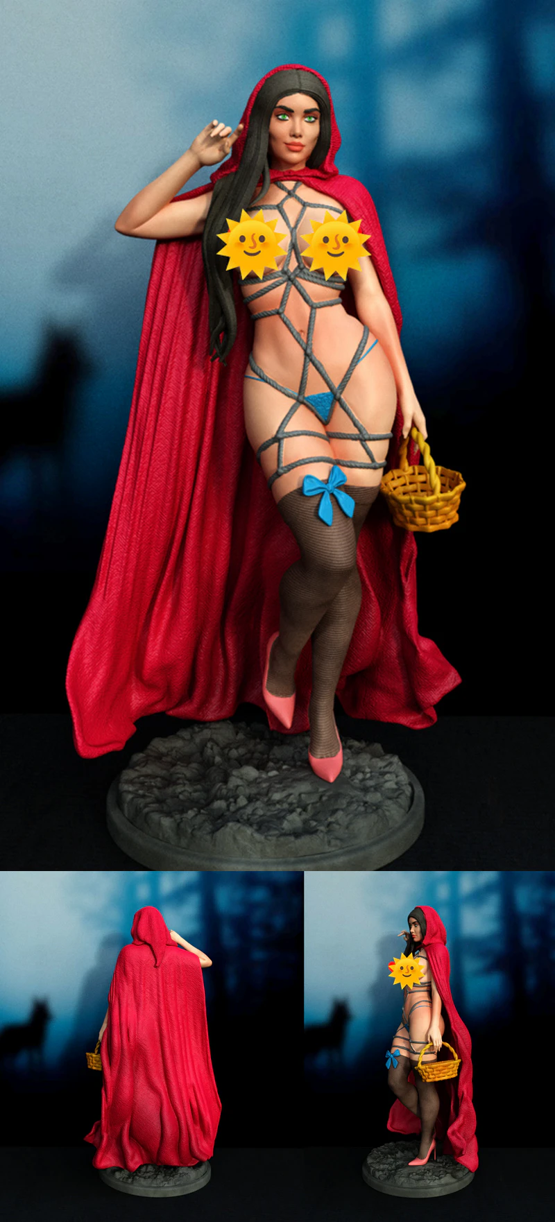 Red Riding Hood Miniature STL File for 3D Printing