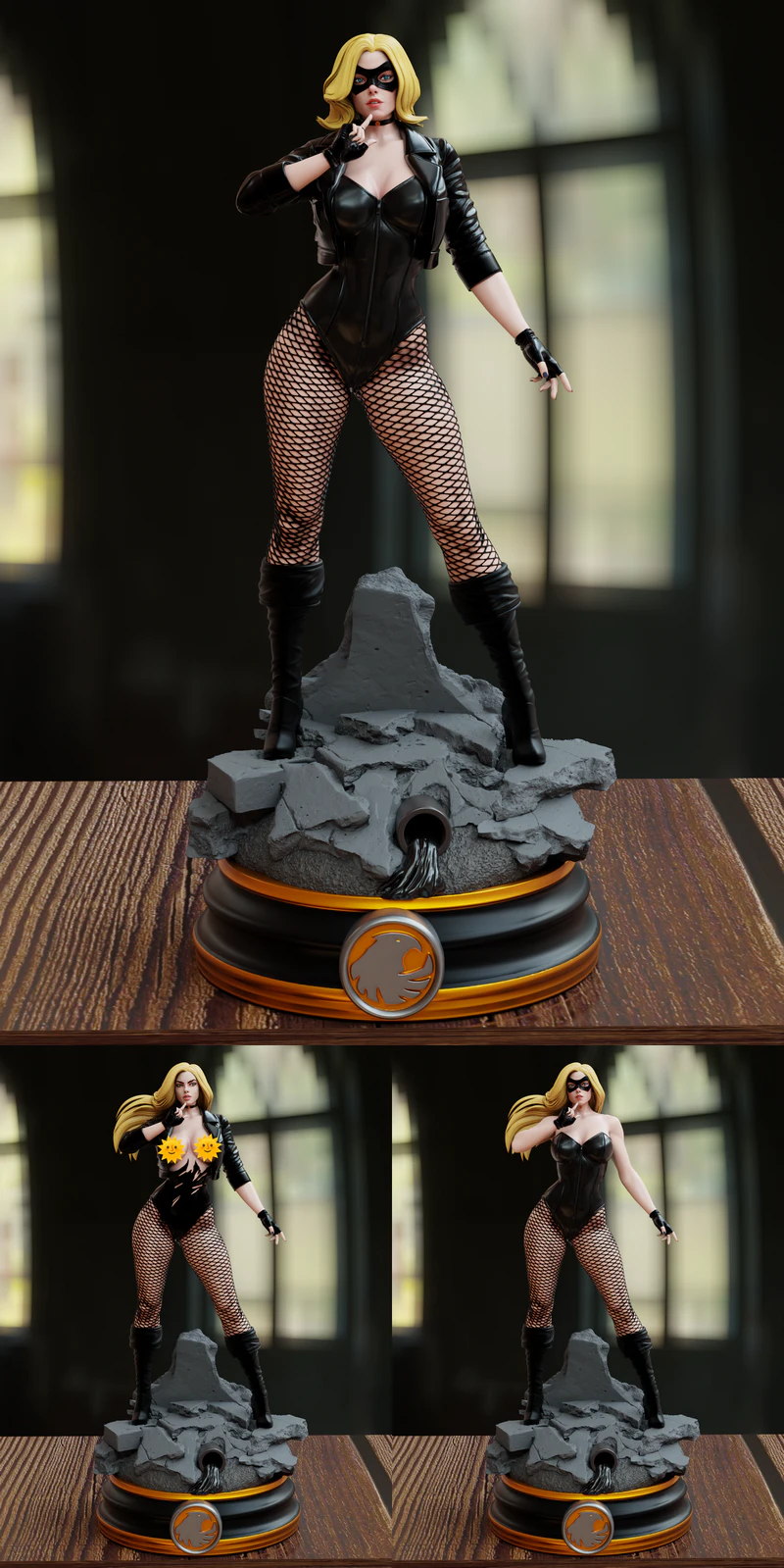 Black Canary STL Figure for 3D Printer