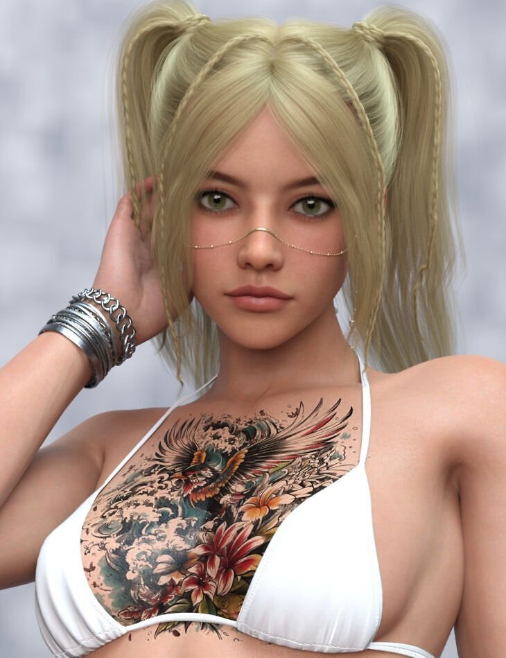 L3D TattooU – Inked Chest for Genesis 9