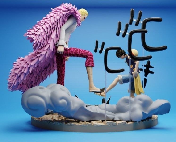 Luffy vs Doflamingo Diorama
