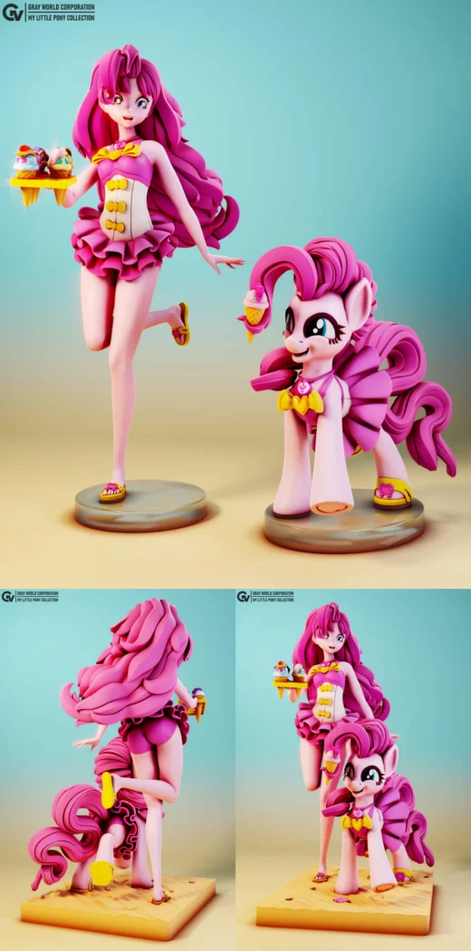 Pink Beach Sand My Little Pony STL 3D Printable Model
