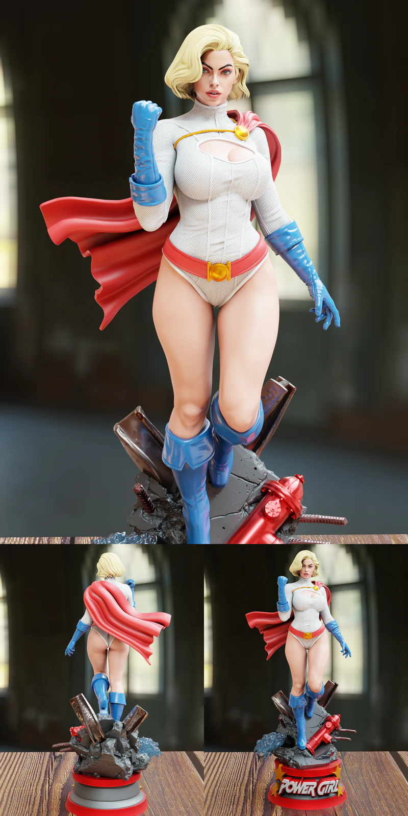 Power Girl 3D Printable Miniature STL File