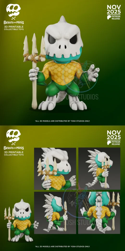 Aquatic Dinosaur STL File for 3D Printing