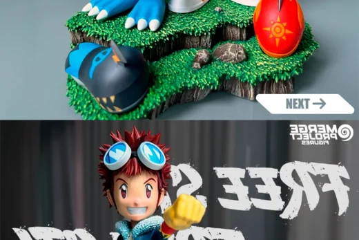 Davis and Veemon 3D Printable STL Figure Model