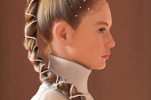 Diamond Spine Braid Hair for Genesis 9