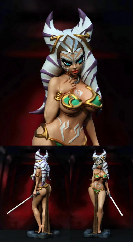 Ahsoka Tano 3D Printable STL Figure for Resin Printing