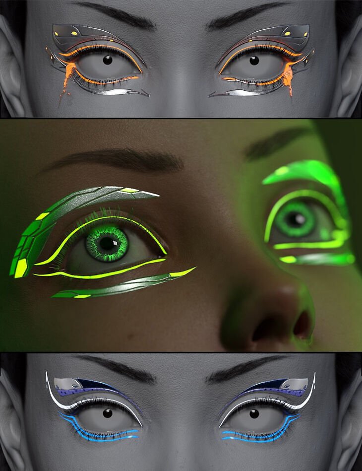 Irregular Sci-Fi Eyeshadow Builder for Genesis 9