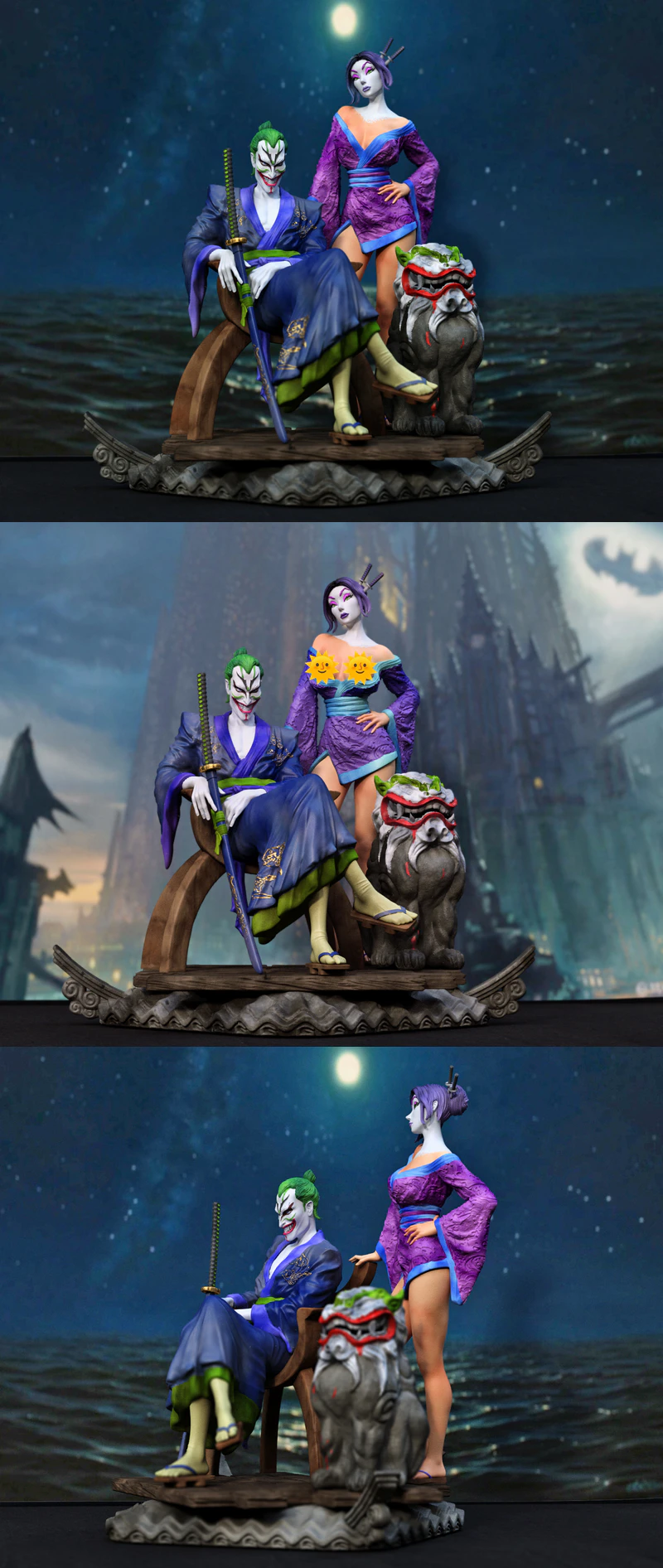 Joker and Punchline STL Figure for 3D Printing