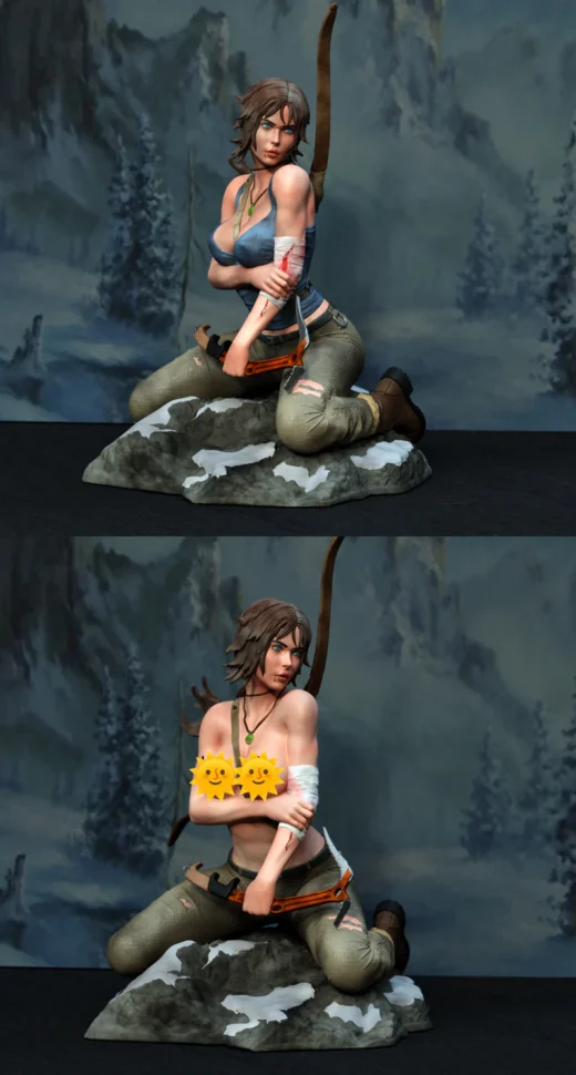 Lara Craft Tomb Raider 3D Printable Miniature STL Model