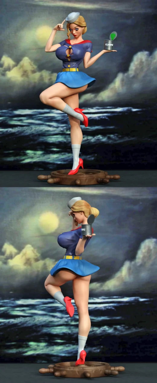 Popeye Girl 3D Printable Miniature STL Model