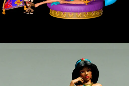 Princess Jasmine Arabian Disney STL Figure for 3D Printer