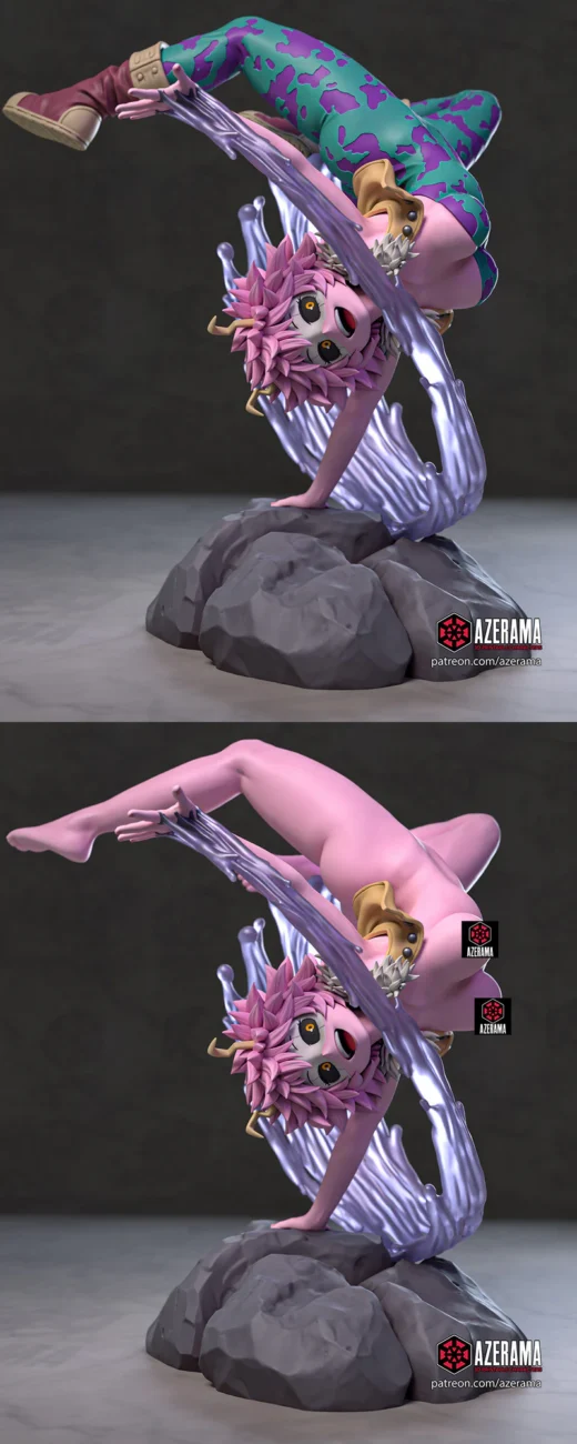 Mina Ashido from My Hero Academia – 3D Printable Bust STL Model