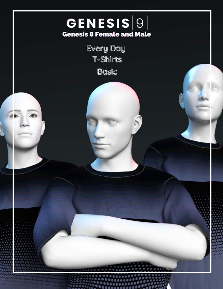 DForce Basic T-Shirt for Genesis 8 and 9