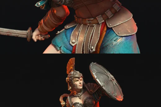 Greek Warrior STL 3D Printable Model