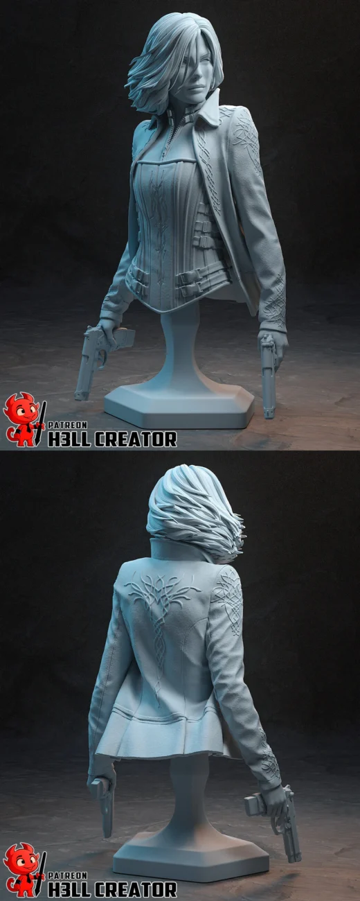 Selene Underworld STL Bust for 3D Printer