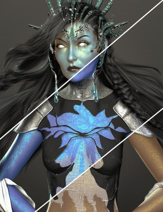 Twizted Luminous Veil Skins for Genesis 9